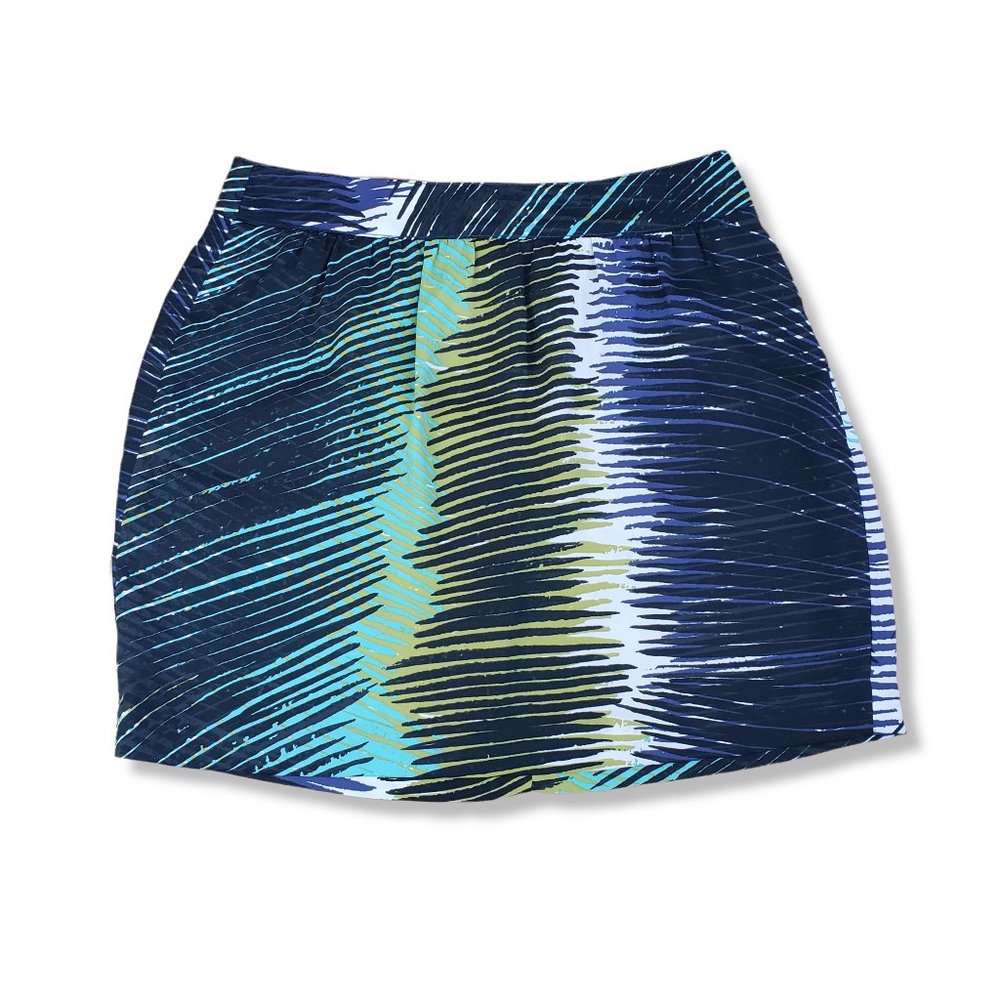 LOFT Multicolored Abstract Mini-Skirt 4 Petite